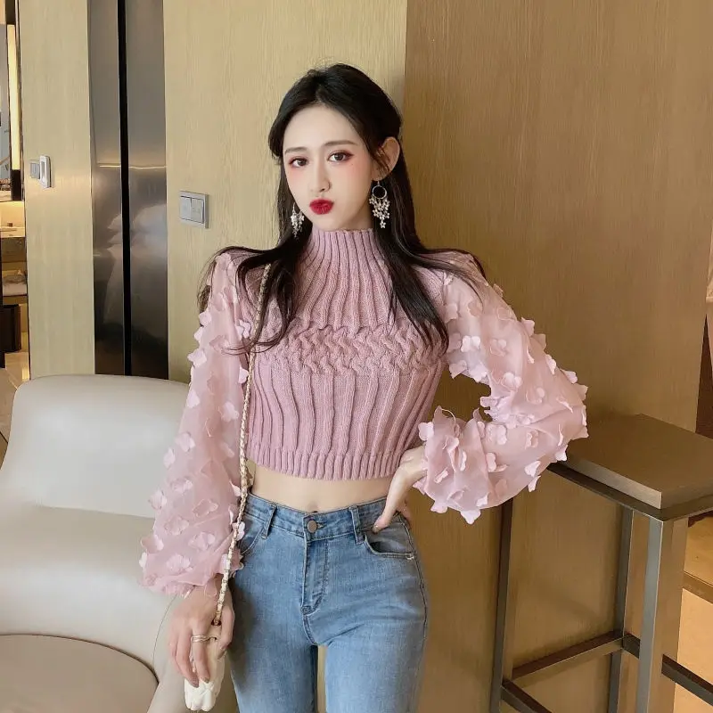 Vangull Spring New Soft Short Knitted Sweater Pullovers Women Slim Long Sleeve O-Neck Lace Patchwork Female Strech Sweater
Vangull Spring New Soft Short Knitted Sweater Pullovers Women Slim Long Sleeve O-Neck Lace Patchwork Female Strech Sweater