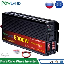 Power Inverter 12V 220V 3000W 4000W 5000W 24V Convert Battery DC To AC Pure Sine Wave Voltage Converter 220 Power Car Inverter