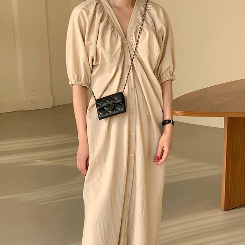 Винтажное Плиссированное однотонное платье VANOVICH во французском стиле, женское летнее Новое свободное повседневное Элегантное Длинное Пла...
Винтажное Плиссированное однотонное платье VANOVICH во французском стиле, женское летнее Новое свободное повседневное Элегантное Длинное Пла...