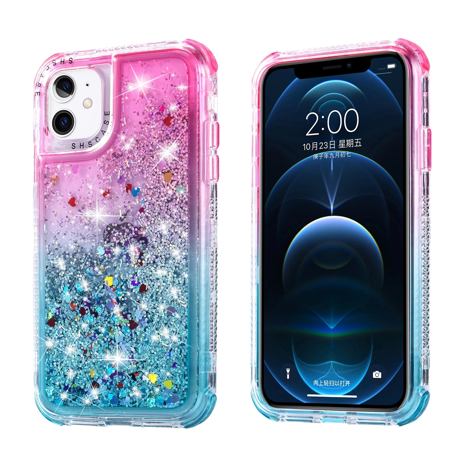 Glitter Liquid Quicksand Phone Case For iPhone 13 11 Pro Max XR XS Max X 12 Mini 7 8 Plus Gradient Shockproof PC&TPU Back Cover
Glitter Liquid Quicksand Phone Case For iPhone 13 11 Pro Max XR XS Max X 12 Mini 7 8 Plus Gradient Shockproof PC&TPU Back Cover