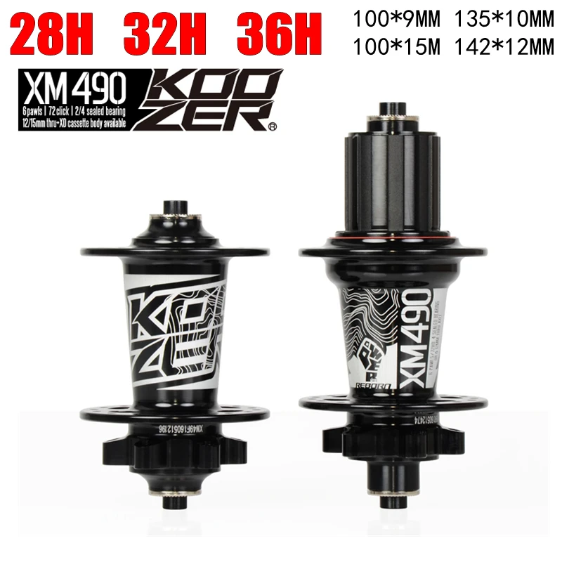 Koozer XM490 Hubs 4 Bearing MTB Mountain Bike Hub Front Rear QR or Thru 28/32/36 Holes Disc Brake Bicycle Hub 8 9 10 11 12Speed
Koozer XM490 Hubs 4 Bearing MTB Mountain Bike Hub Front Rear QR or Thru 28/32/36 Holes Disc Brake Bicycle Hub 8 9 10 11 12Speed
