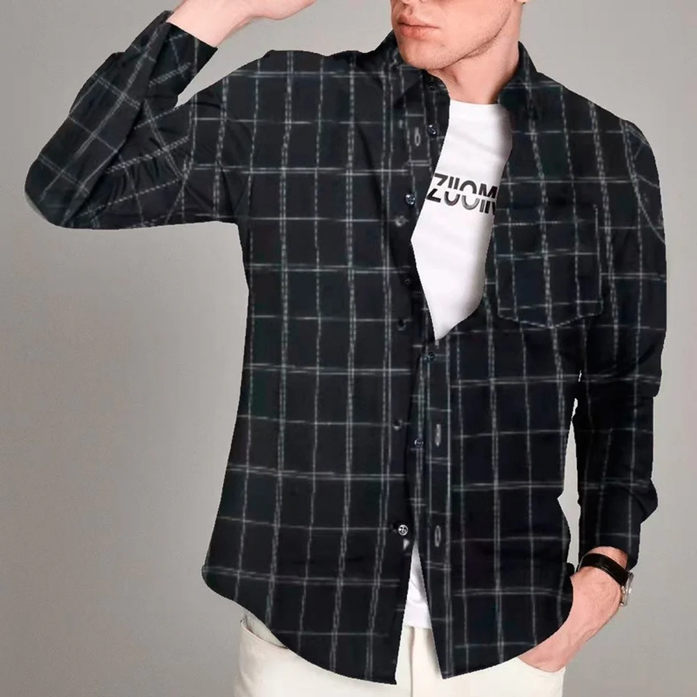 Men Shirt Top Loose Long Sleeve Plaid Print Pocket Spring and Summer Casual Cotton Casual Daily Lapel Single Breasted Thin Shirt
Men Shirt Top Loose Long Sleeve Plaid Print Pocket Spring and Summer Casual Cotton Casual Daily Lapel Single Breasted Thin Shirt