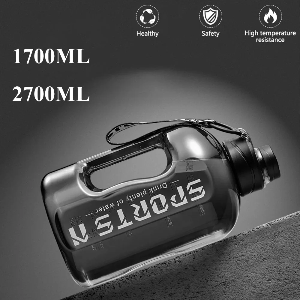1.7/2.7L Large Capacity Water Bottle Portable Plastic Gradient Sports Fitness Ton Barrel Colorful Cup Canteen Outdoor Accessorie
1.7/2.7L Large Capacity Water Bottle Portable Plastic Gradient Sports Fitness Ton Barrel Colorful Cup Canteen Outdoor Accessorie