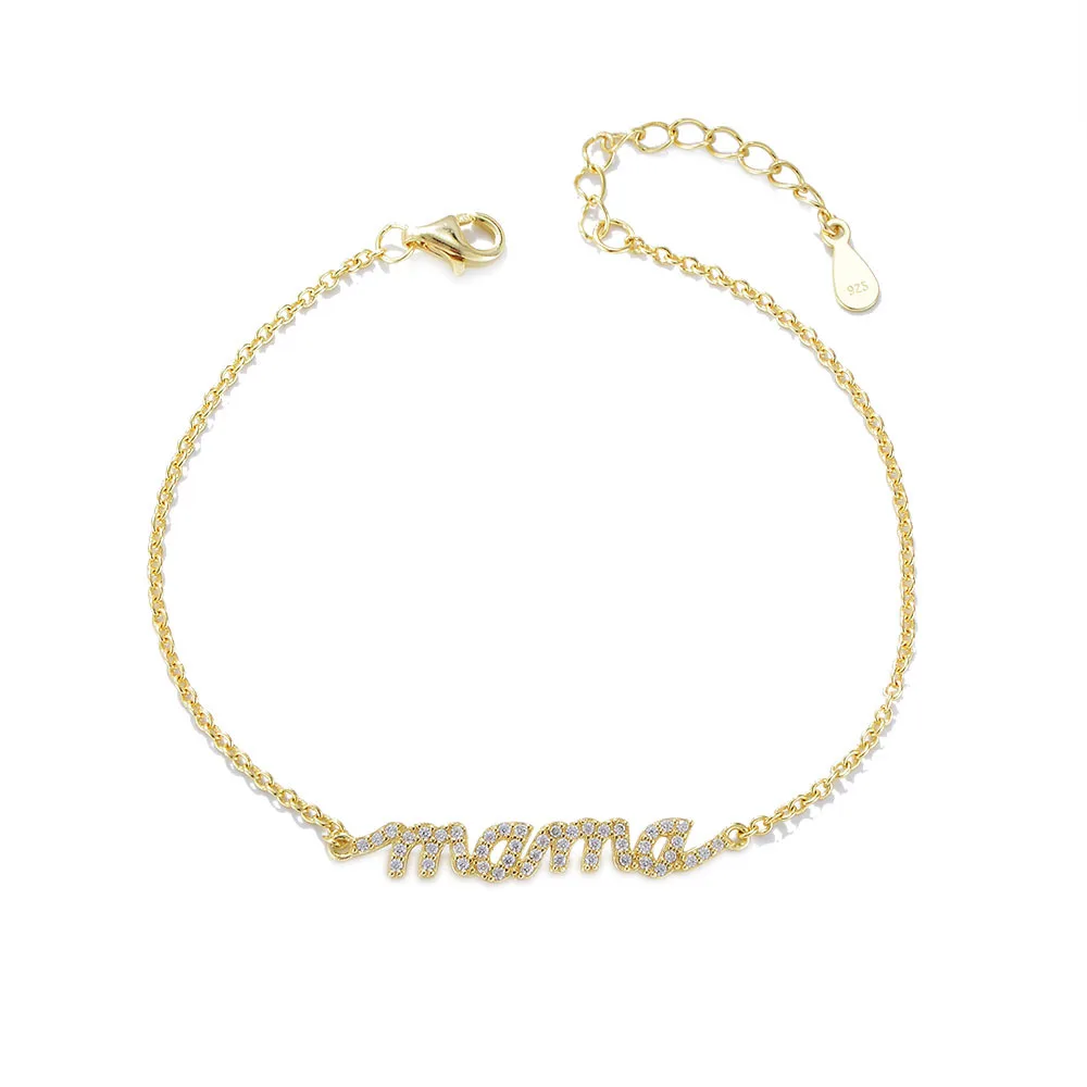 Denean Real Sterling Silver 925 Letter MAMA Bracelet Zircon Diamond Mother's Day Gift Fine Jewelry for Women Charm Bracelet
Denean Real Sterling Silver 925 Letter MAMA Bracelet Zircon Diamond Mother's Day Gift Fine Jewelry for Women Charm Bracelet