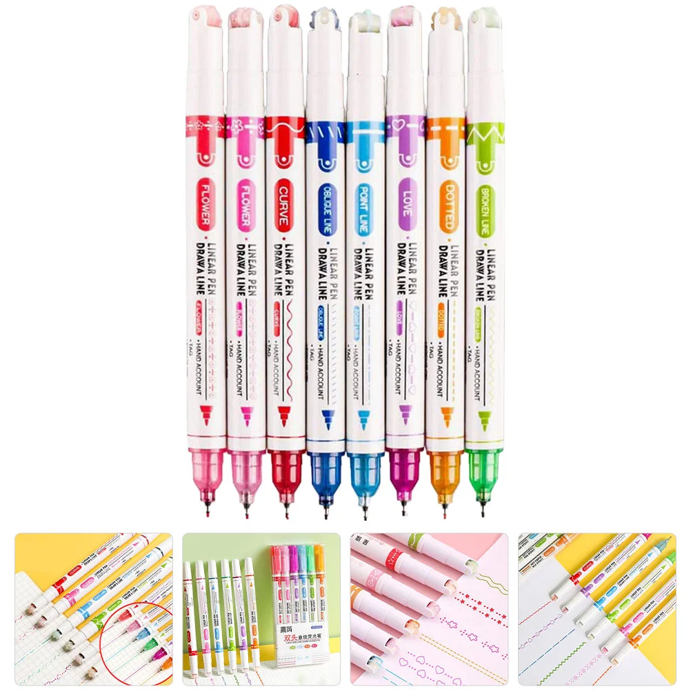 8Pcs Household Outline Markers Students Curve Pens Multi-function Drawing Markers 
8Pcs Household Outline Markers Students Curve Pens Multi-function Drawing Markers