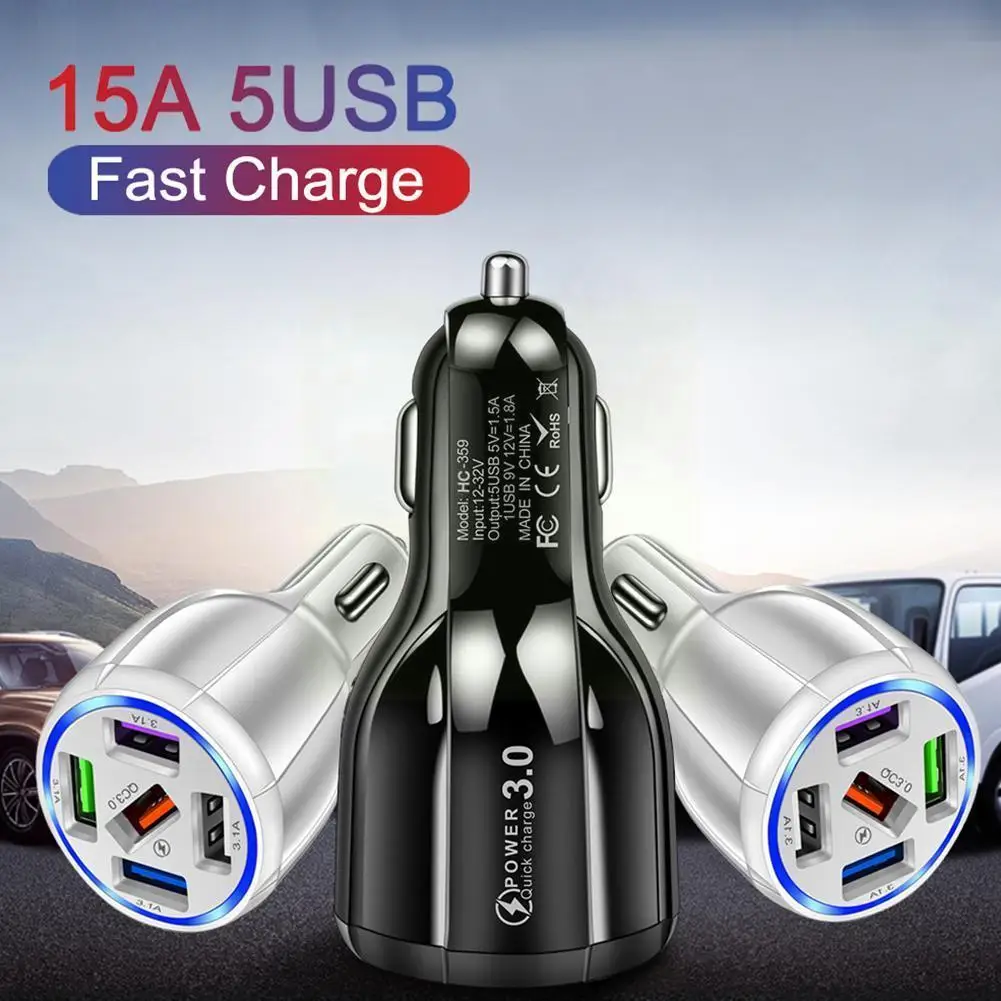 5 Ports Usb Car Charge Quick Charge 3.0 Charger For 12 Mini Led Fast Charging Mobile Phone Charger Adapter In G2n3
5 Ports Usb Car Charge Quick Charge 3.0 Charger For 12 Mini Led Fast Charging Mobile Phone Charger Adapter In G2n3