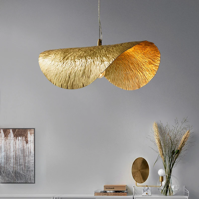 Modern Lotus Leaf Copper Pendant Light Handmade LED Chandelier for Living Dining Room Deco Kitchen Island Restaurant Lustre Lamp
Modern Lotus Leaf Copper Pendant Light Handmade LED Chandelier for Living Dining Room Deco Kitchen Island Restaurant Lustre Lamp