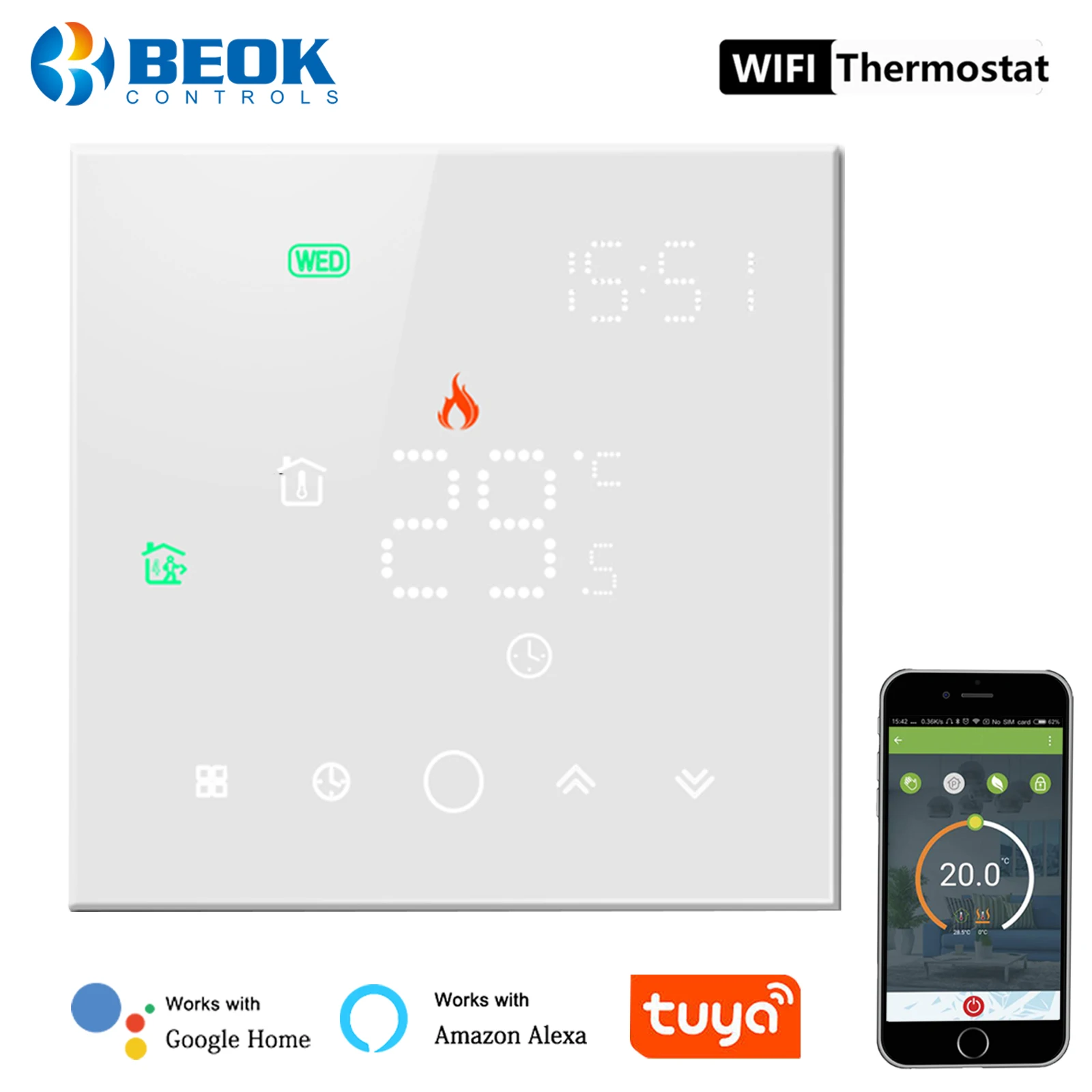 Beok Tuya Wifi Thermostat For Gas Boiler Underfloor Heating Temperature Regulator Smart Room Programmble Controller Works Alexa
Beok Tuya Wifi Thermostat For Gas Boiler Underfloor Heating Temperature Regulator Smart Room Programmble Controller Works Alexa