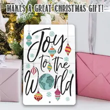 Christmas Home Decor - Joy To The World - Aluminum Tin Awesome Metal Poster