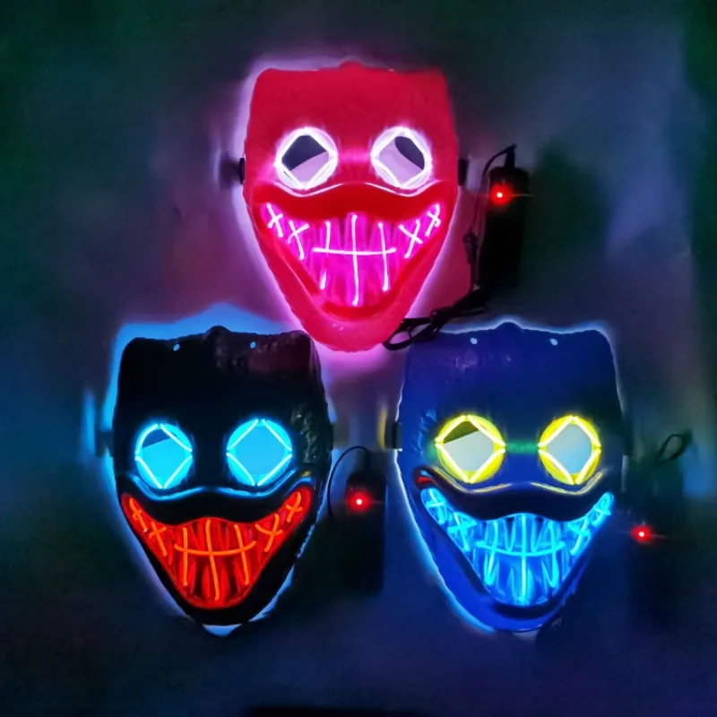 

New Poppy Glow Mask for Halloween Face Mask Poppy Playtime Hip Hop Style
