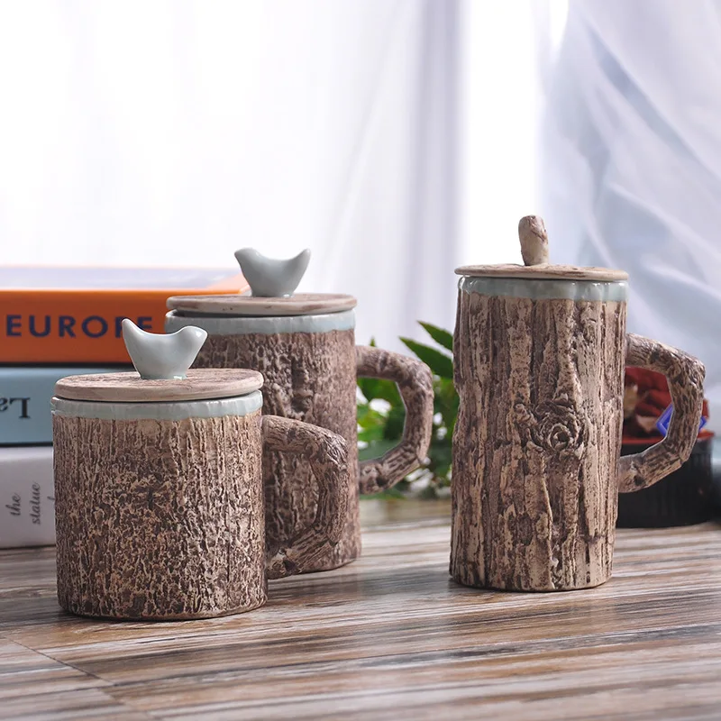 Creative Imitation Bark Porcelain Mug With Cover Ceramic Coffee Tea Milk Water Cup Travel Vintage Home Office Kitchen Decor Gift
Creative Imitation Bark Porcelain Mug With Cover Ceramic Coffee Tea Milk Water Cup Travel Vintage Home Office Kitchen Decor Gift