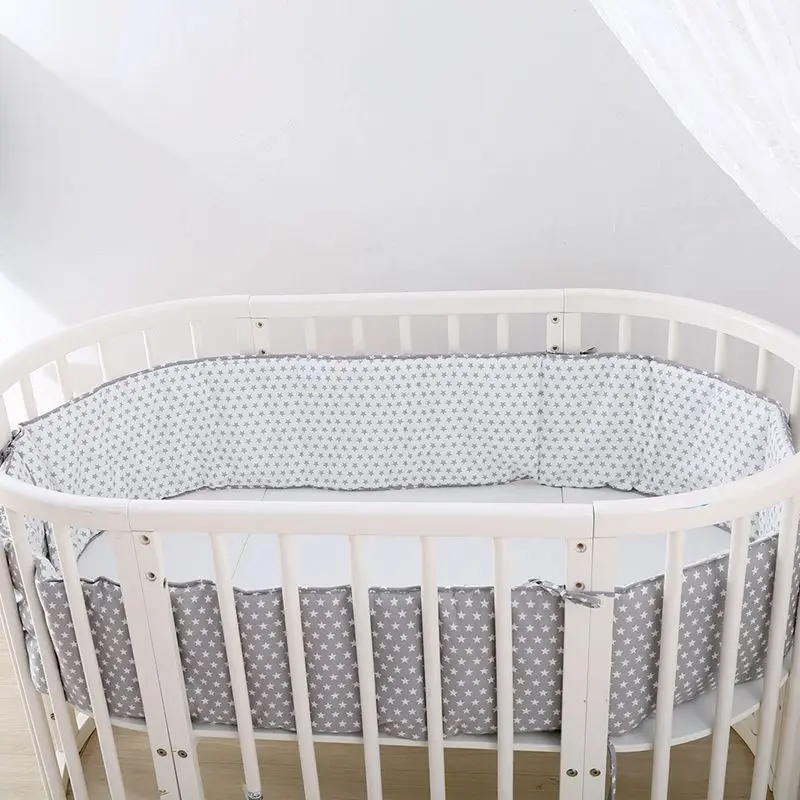 INS Style Newborn Cot Bumpers Double-sided Surround Cotton Grey Stars Printting Toddlers Cradle Protector Guardrail Baby Beddin
INS Style Newborn Cot Bumpers Double-sided Surround Cotton Grey Stars Printting Toddlers Cradle Protector Guardrail Baby Beddin