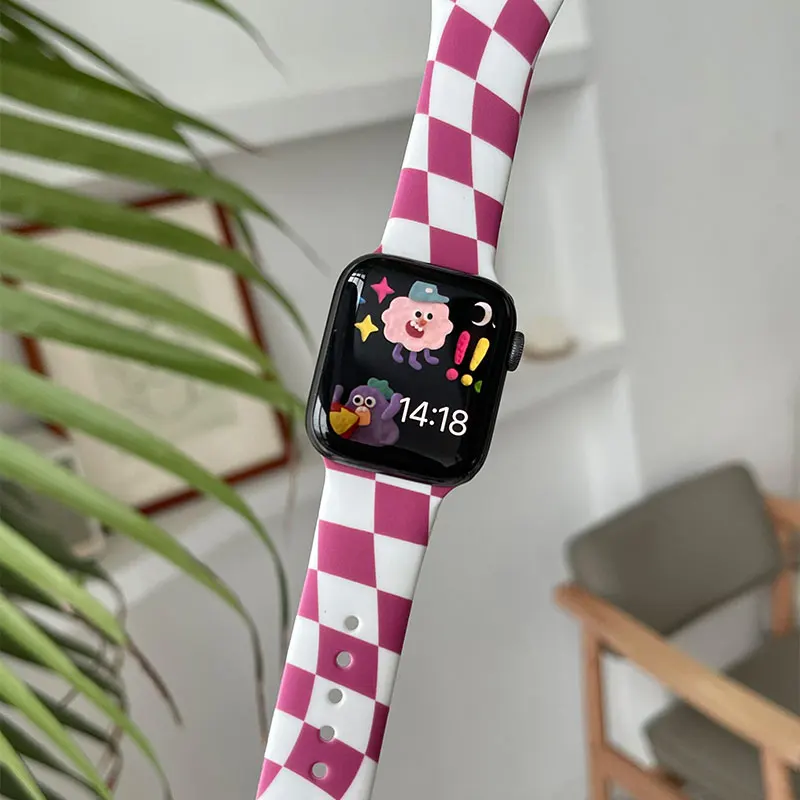 Strap For Apple Watch 7 Bracelet SE 6 5 4 3 Checkerboard grid Pattern Watch Band for iWatch 38 40 42 44 41 45MM Replacement Band
Strap For Apple Watch 7 Bracelet SE 6 5 4 3 Checkerboard grid Pattern Watch Band for iWatch 38 40 42 44 41 45MM Replacement Band
