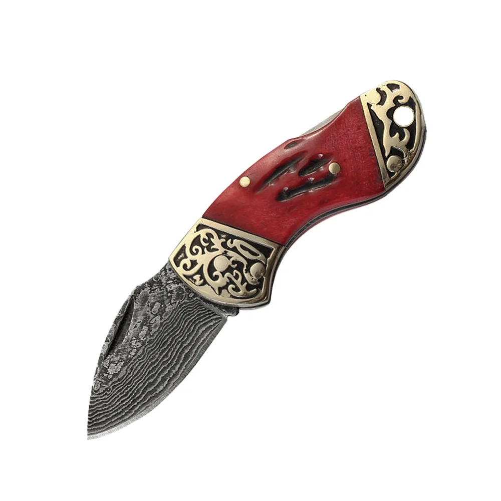 Folding Pocket Knife Damascus Stainless Steel Cupronickel Bone Handle Material Outdoor Camping Survival Knifive Flipper
Folding Pocket Knife Damascus Stainless Steel Cupronickel Bone Handle Material Outdoor Camping Survival Knifive Flipper