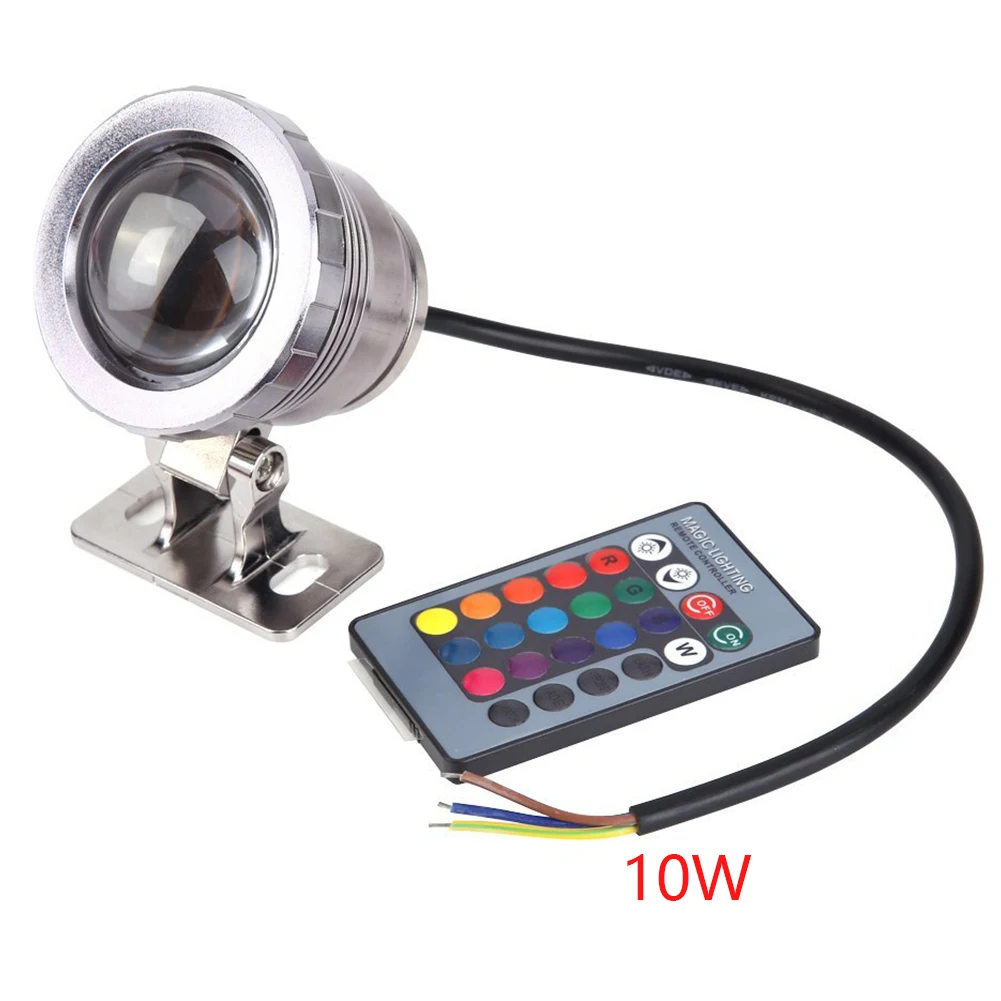 10W Underwater Light Remote Control Waterproof IP65 Waterproof Aquarium UV Pond RGB Pool Lamp
10W Underwater Light Remote Control Waterproof IP65 Waterproof Aquarium UV Pond RGB Pool Lamp