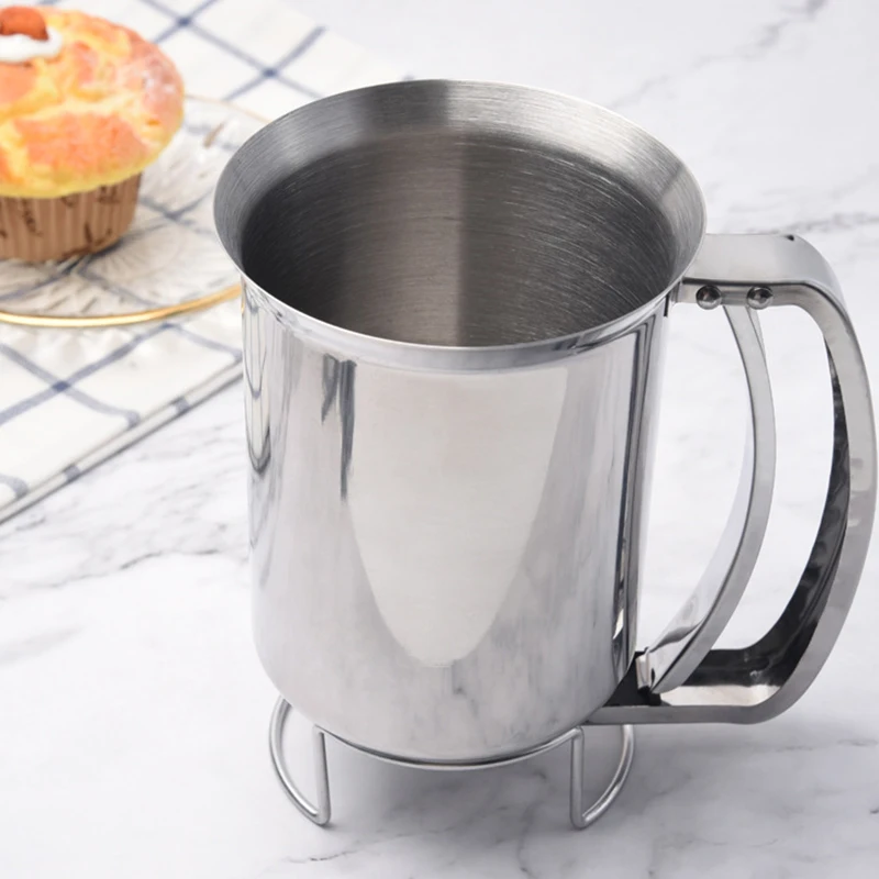 800ML Handheld Batter Dispenser Pancake Dough Dispenser Stainless Steel Baking Cake Waffles Flour Paste Funnel Kitchen Tools
800ML Handheld Batter Dispenser Pancake Dough Dispenser Stainless Steel Baking Cake Waffles Flour Paste Funnel Kitchen Tools