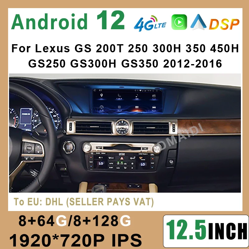 Android 12 8+128G Car Radio 12.5 Inch GPS Navi For Lexus GS 200 250 300 350 450 2012-2020 Multimedia Player CarPlay Autoradio
Android 12 8+128G Car Radio 12.5 Inch GPS Navi For Lexus GS 200 250 300 350 450 2012-2020 Multimedia Player CarPlay Autoradio