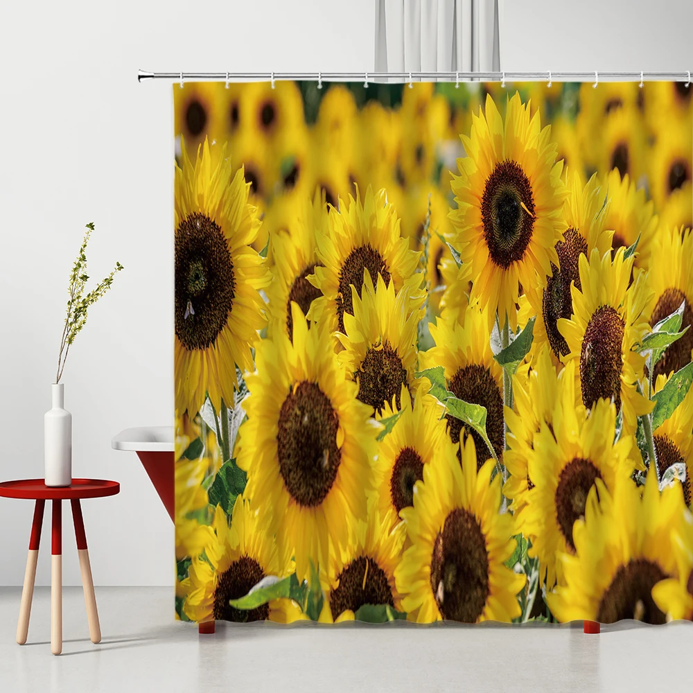 Sunflower Floral Shower Curtain Orange Sun Flowers Plant Print Pattern Bathroom Bath Curtains Waterproof Cloth with Hooks Decor
Sunflower Floral Shower Curtain Orange Sun Flowers Plant Print Pattern Bathroom Bath Curtains Waterproof Cloth with Hooks Decor