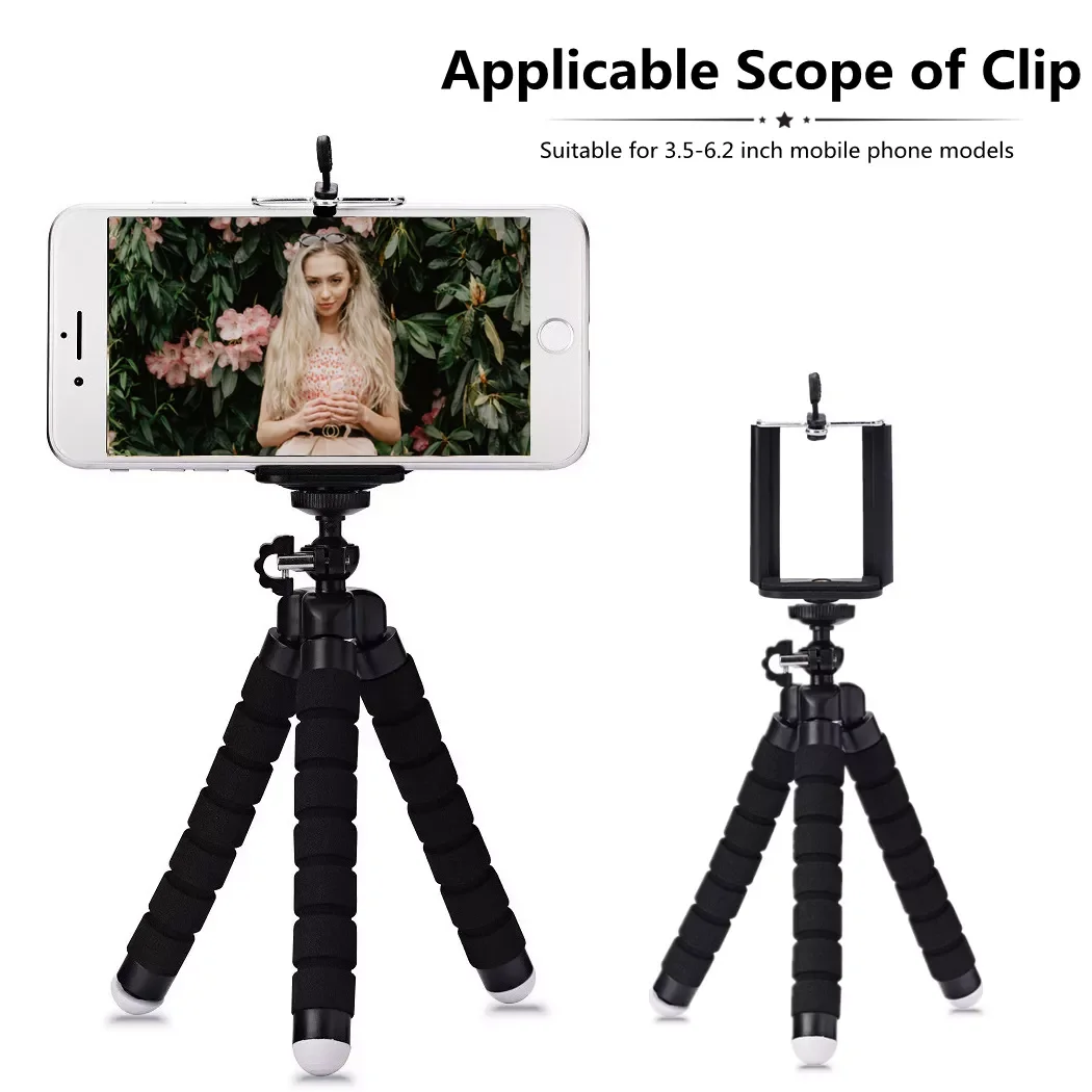 Roreta Mini Flexible Sponge Octopus Tripod For iPhone Huawei Mobile Phone Smartphone Tripod for Gopro 9 8 Camera
Roreta Mini Flexible Sponge Octopus Tripod For iPhone Huawei Mobile Phone Smartphone Tripod for Gopro 9 8 Camera