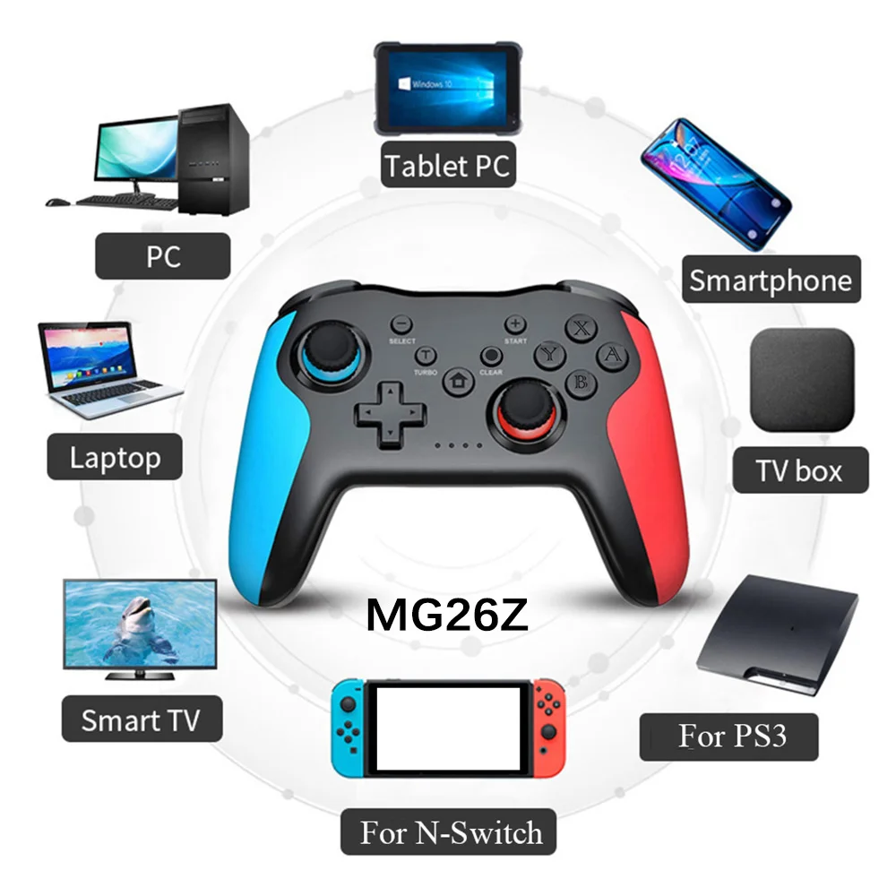 Bluetooth Wireless Controller for Switch Pro PC PS3 Joystick Gamepad NFC Professional Gamepad Without Delays Free shipping
Bluetooth Wireless Controller for Switch Pro PC PS3 Joystick Gamepad NFC Professional Gamepad Without Delays Free shipping