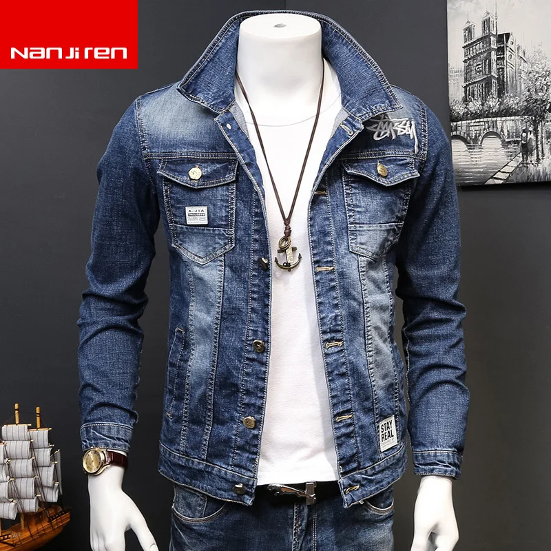 Hot 2022 Men's Denim Jacket Spring And Autumn New Korean Style Casual All-match Student Teenagers Embroidery Jacket Men's Coat
Hot 2022 Men's Denim Jacket Spring And Autumn New Korean Style Casual All-match Student Teenagers Embroidery Jacket Men's Coat