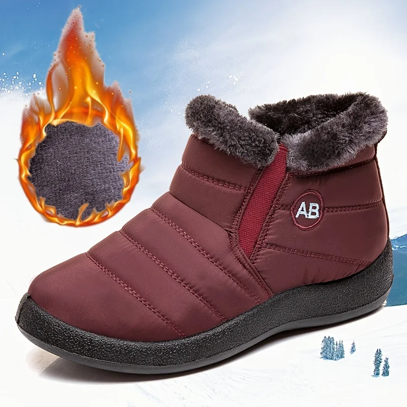 Women's Winter Warm Faux Fur Lined Short Boots, Slip On Short Boots, Women's Footwear
Women's Winter Warm Faux Fur Lined Short Boots, Slip On Short Boots, Women's Footwear
