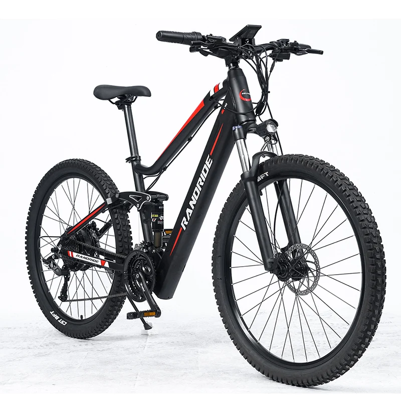 RANDRIDE YS90 Electric Bicycle Full Suspension 27.5 Inch Electric Mountain Bike 48v 1000w Electric Bicycle With hydraulic Brake
RANDRIDE YS90 Electric Bicycle Full Suspension 27.5 Inch Electric Mountain Bike 48v 1000w Electric Bicycle With hydraulic Brake