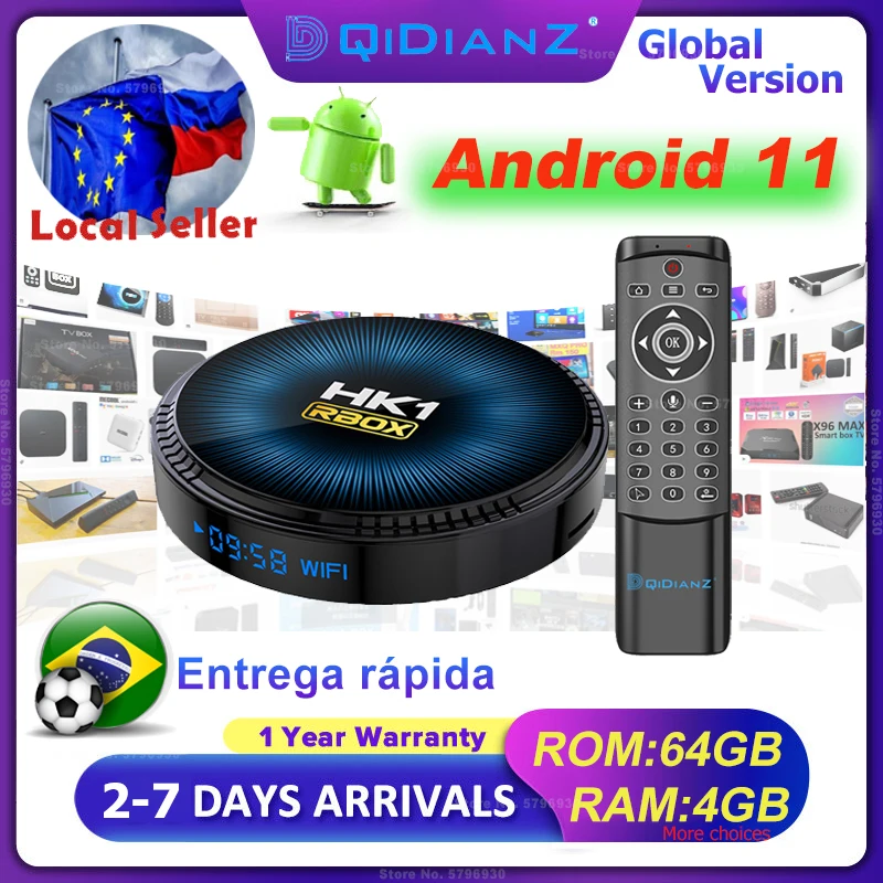 2022 New Smart TV BOX Android 11 HK1RBOX W2 Amlogic S905W2 4GB 32/64GB 2.4G&5G WIFI BT4.1 4K AV1 3D Media Player Set Top Box
2022 New Smart TV BOX Android 11 HK1RBOX W2 Amlogic S905W2 4GB 32/64GB 2.4G&5G WIFI BT4.1 4K AV1 3D Media Player Set Top Box