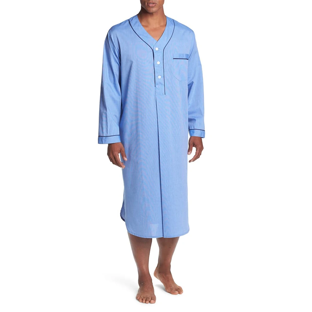 Men Loose V Neck Long Sleeve Nightgown Pajamas Pure Cotton Comfortable Sleepwear Solid Color Soft Robes Casual Nightwear
Men Loose V Neck Long Sleeve Nightgown Pajamas Pure Cotton Comfortable Sleepwear Solid Color Soft Robes Casual Nightwear
