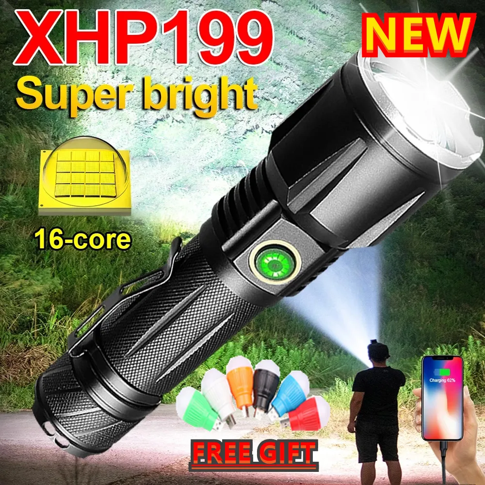 Super XHP199 High Power Led Flashlights Rechargeable Led Torch Power Bank XHP90 Powerful Flashlight 26650 Waterproof Flash Light
Super XHP199 High Power Led Flashlights Rechargeable Led Torch Power Bank XHP90 Powerful Flashlight 26650 Waterproof Flash Light
