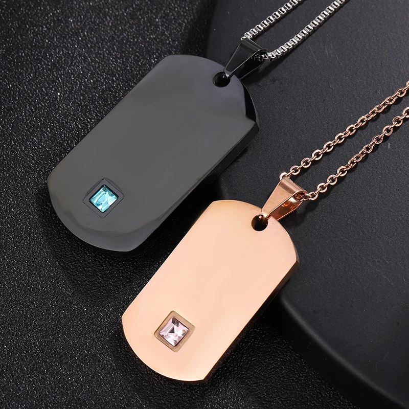 Titanium Steel Jewelry Fashion Classic Square Brand Inlaid Gem Couple Stainless Steel Pendant Necklace
Titanium Steel Jewelry Fashion Classic Square Brand Inlaid Gem Couple Stainless Steel Pendant Necklace