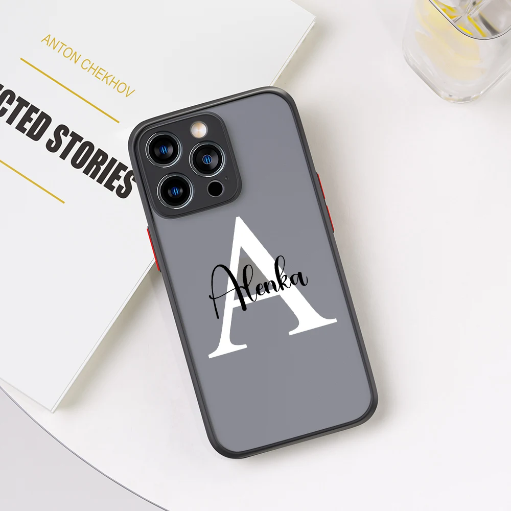 Personalized Custom Name initial letter Phone Case for iPhone 14 13 12 11 Pro Max XR XS 7 8 Plus Matte Bumper Hard Cover Capa
Personalized Custom Name initial letter Phone Case for iPhone 14 13 12 11 Pro Max XR XS 7 8 Plus Matte Bumper Hard Cover Capa