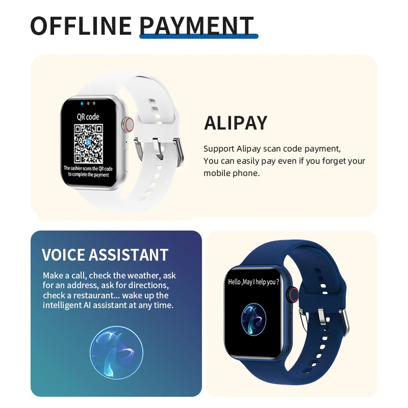 Смарт-часы Wearpai HW57 Pro с голосовым помощником NFC | Электроника