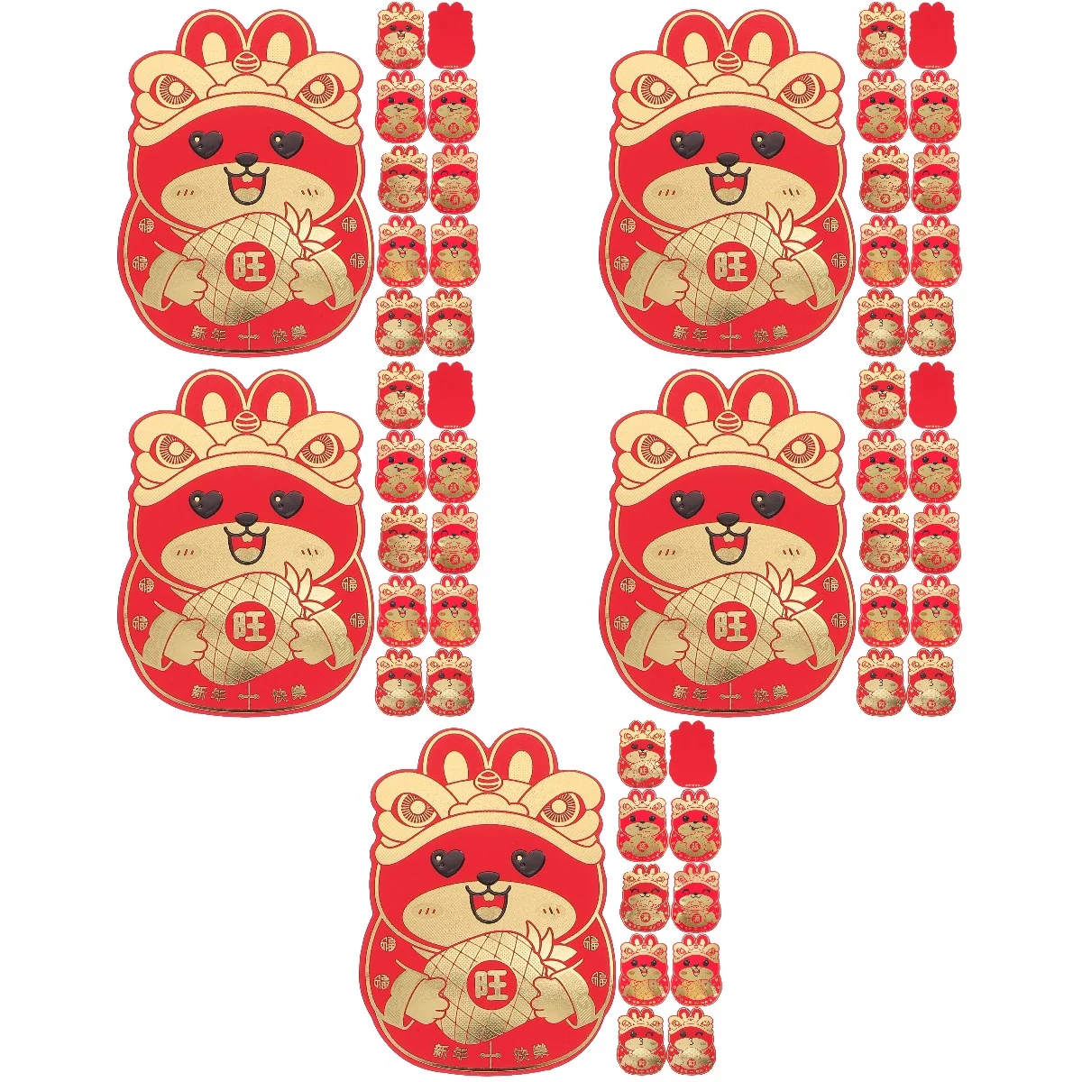 180 pcs Year Of The Rabbit Red Envelopes Chinese Style Red Packets Money Storage Bags
180 pcs Year Of The Rabbit Red Envelopes Chinese Style Red Packets Money Storage Bags
