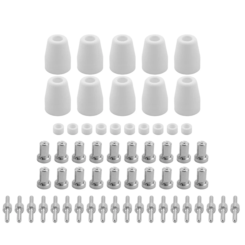 60Pcs Plasma Cutter Tip Electrodes & Nozzles Kit Consumable Accessories For LG-40 PT-31 Plasma Cutter Welding Tools
60Pcs Plasma Cutter Tip Electrodes & Nozzles Kit Consumable Accessories For LG-40 PT-31 Plasma Cutter Welding Tools