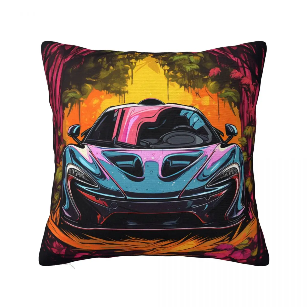 Powerful Sports Car Pillow Case Vintage Vibrant Tones Decorative Polyester Pillowcase Travel Zipper Spring Cover
Powerful Sports Car Pillow Case Vintage Vibrant Tones Decorative Polyester Pillowcase Travel Zipper Spring Cover