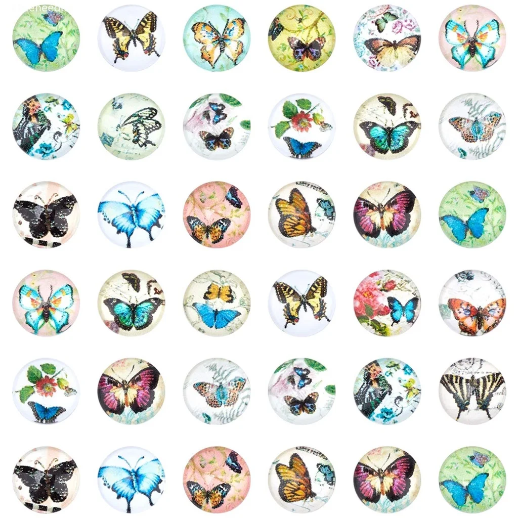 200 Pcs 10mm Printed Glass Cabochons, Flatback Dome Cabochons, Mosaic Tile for Photo Pendant Making Jewelry, Butterfly
200 Pcs 10mm Printed Glass Cabochons, Flatback Dome Cabochons, Mosaic Tile for Photo Pendant Making Jewelry, Butterfly