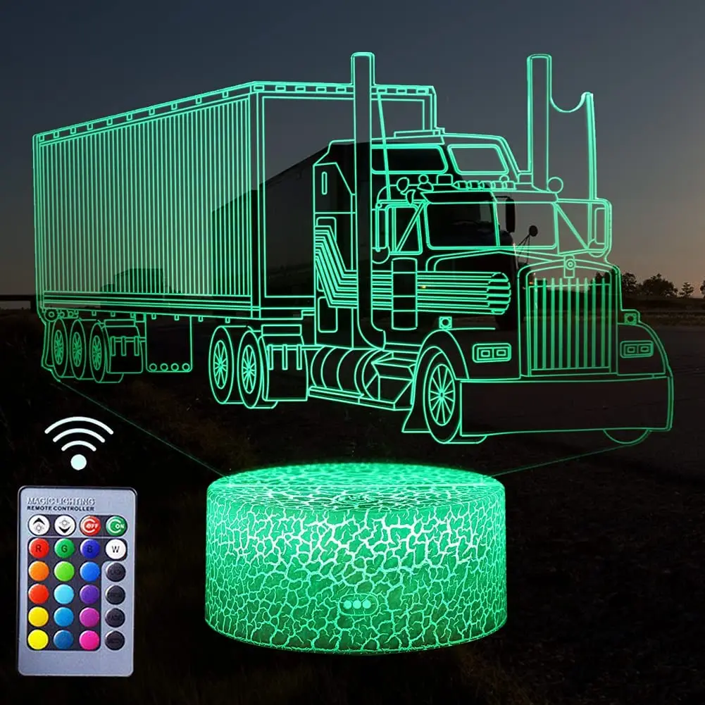 Monster Truck Night Lights, 3D Car Illusion Light -USB Powered and Operated by IR Remote Controller Best Birthday Christmas New
Monster Truck Night Lights, 3D Car Illusion Light -USB Powered and Operated by IR Remote Controller Best Birthday Christmas New