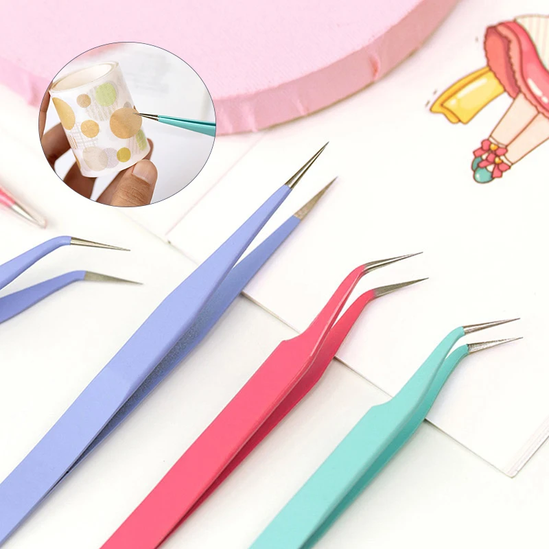 Straight And Curved Tip Tweezers Nippers Macaron Color Tape Sticker Tool Scrapbooking Journal Kawaii Stationery DIY Tweezer Tool
Straight And Curved Tip Tweezers Nippers Macaron Color Tape Sticker Tool Scrapbooking Journal Kawaii Stationery DIY Tweezer Tool