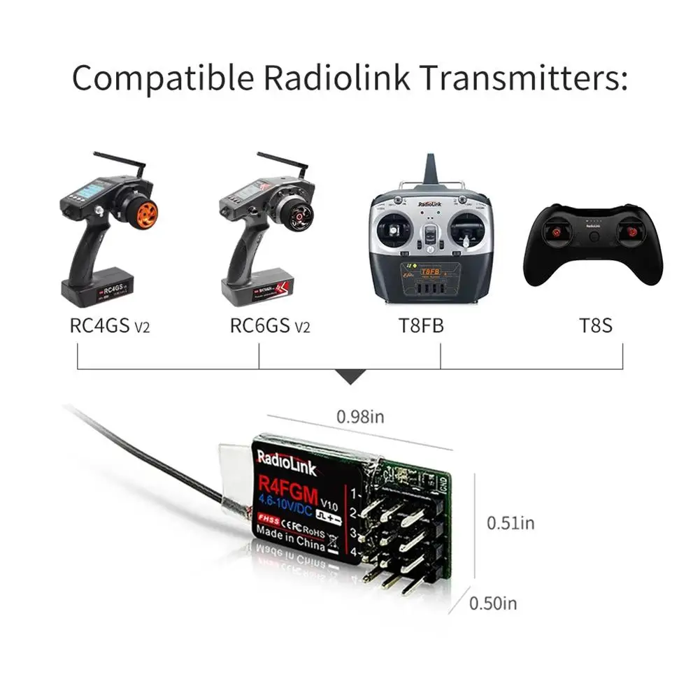 Radiolink R4fgm 4 Channel Mini Receiver With Gyro For 1:28 1:64 Rc Pocket Drift Car Hotwheels Work For Radio Rc4gs V2 Rc6gs V2
Radiolink R4fgm 4 Channel Mini Receiver With Gyro For 1:28 1:64 Rc Pocket Drift Car Hotwheels Work For Radio Rc4gs V2 Rc6gs V2