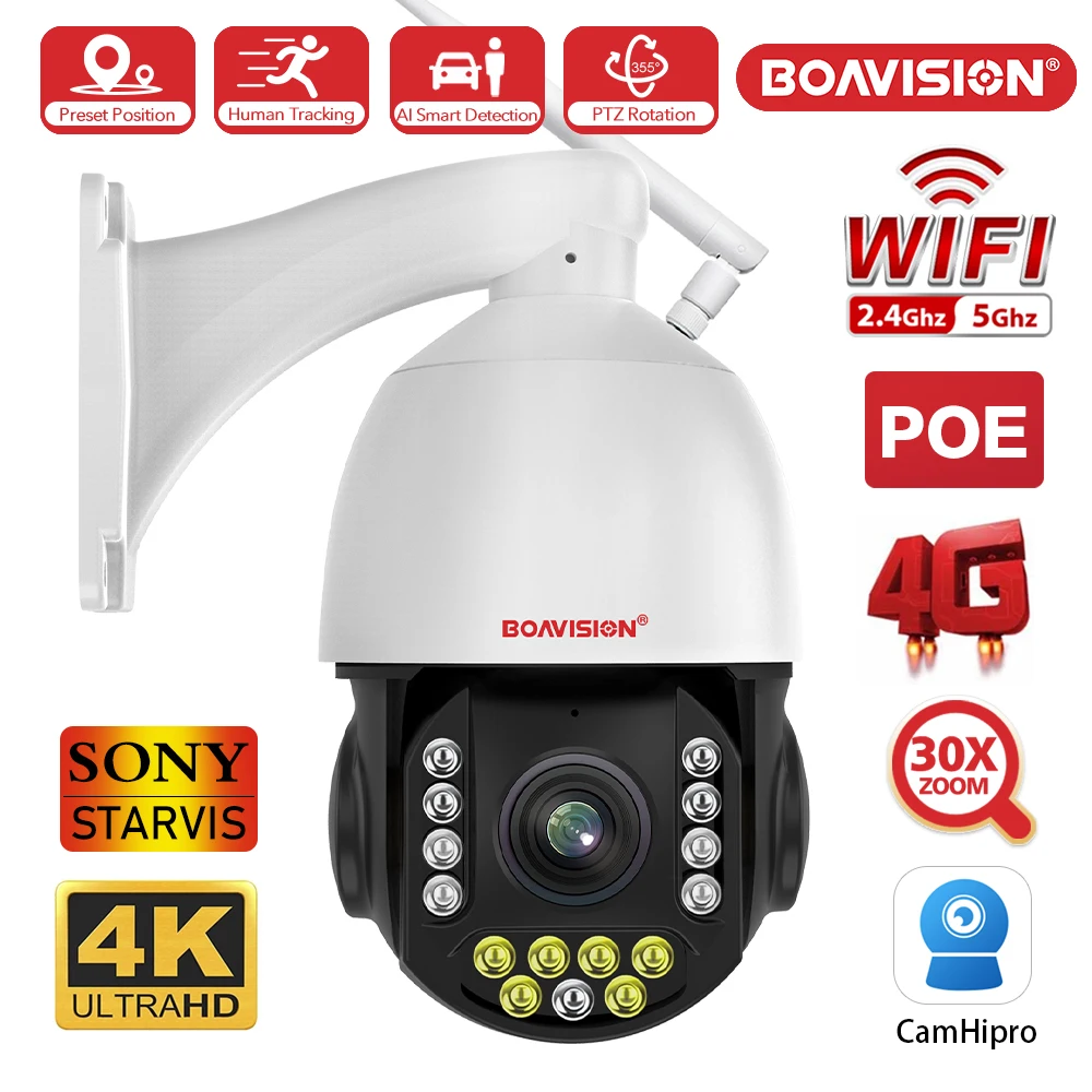 BOAVISION Ru 4K 8Мп скоростная купольная камера
BOAVISION Ru 4K 8Мп скоростная купольная камера