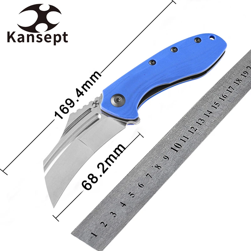 Карманный складной нож kanseven KTC3 T1031A3 темно-синий рукоятка G10 лезвие 154 см походный