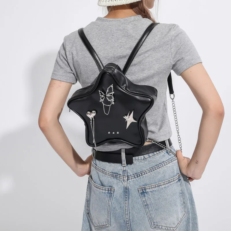 Fashion 2023 Lady Backpack Butterfly Tassel Women's Bag Stereoscopic Pentagram Casual Shoulder Bag Solid Color PU Bags for Women
Fashion 2023 Lady Backpack Butterfly Tassel Women's Bag Stereoscopic Pentagram Casual Shoulder Bag Solid Color PU Bags for Women