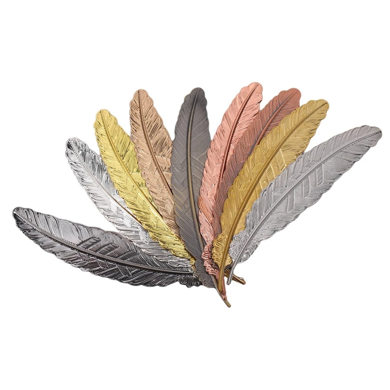 9 Pieces Metal Feather Bookmarks Simple Elegant And Thin Feather Shaped Bookmarks Book Markers For Adults, Children
9 Pieces Metal Feather Bookmarks Simple Elegant And Thin Feather Shaped Bookmarks Book Markers For Adults, Children