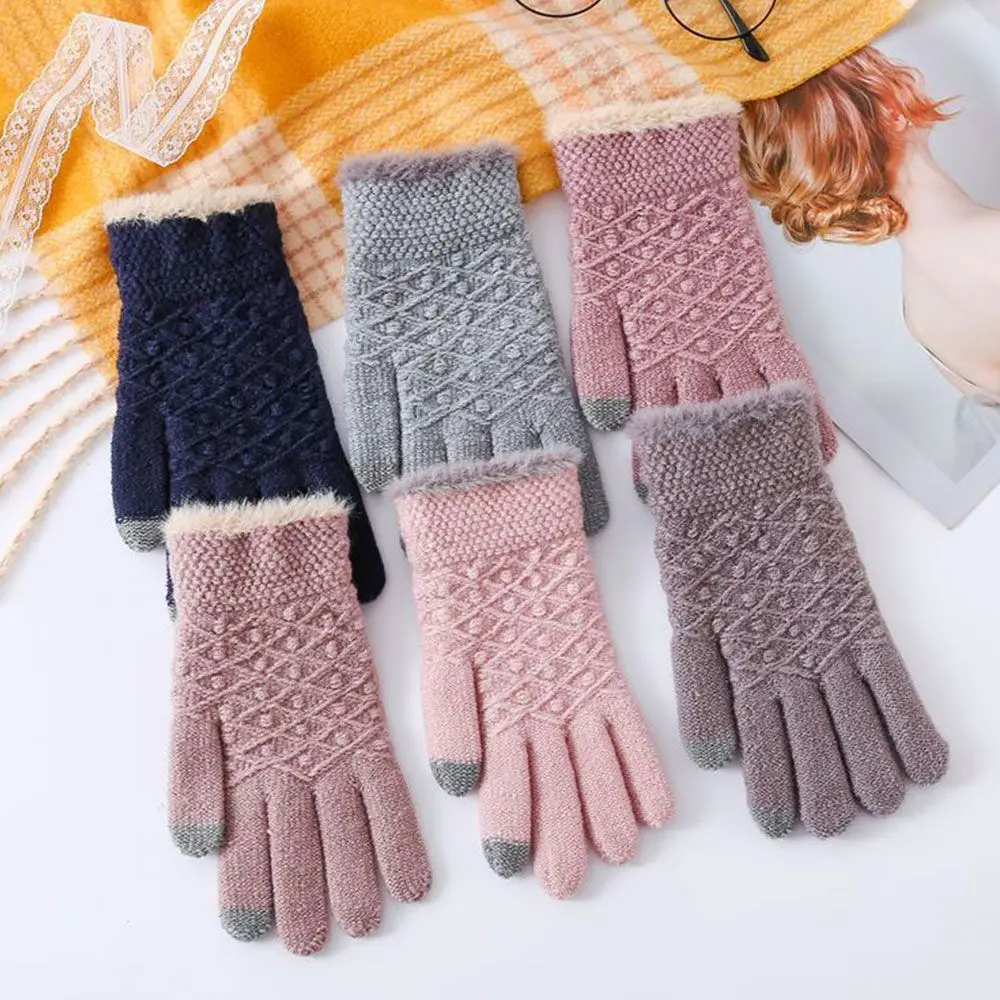 Women Winter All Finger Gloves Touch Screen Gloves Fluffy Outdoor Cycling Knitted Mittens Keep Warm Knitted Touch Screen Mittens
Women Winter All Finger Gloves Touch Screen Gloves Fluffy Outdoor Cycling Knitted Mittens Keep Warm Knitted Touch Screen Mittens