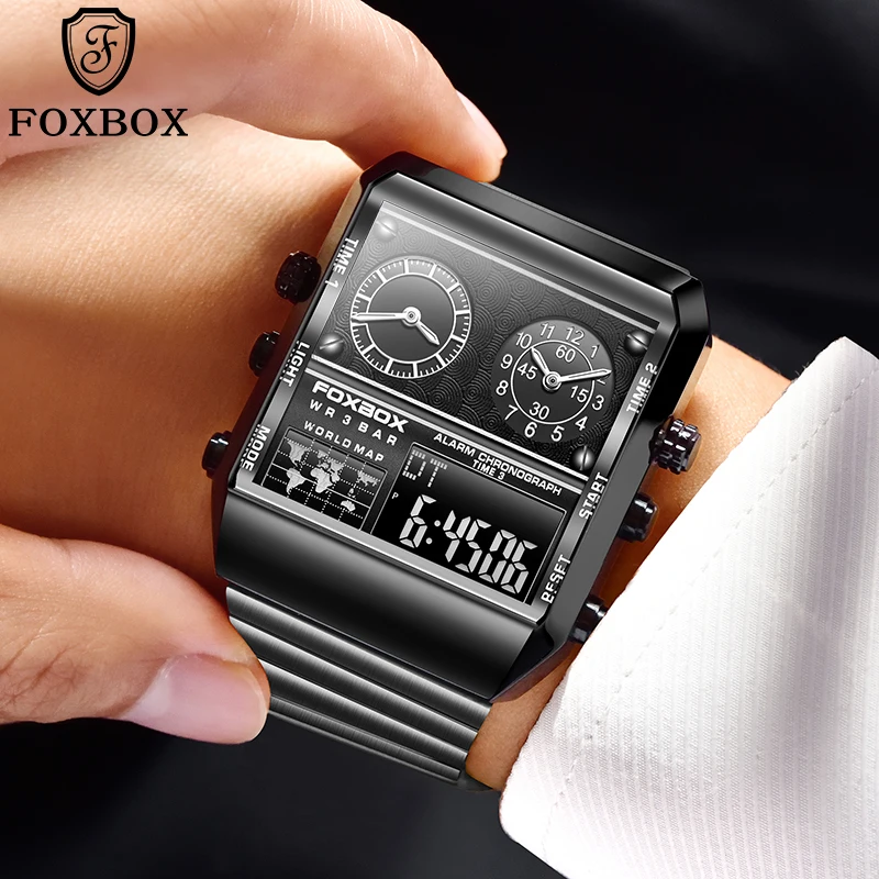 Часы LIGE FOXBOX Мужские кварцевые, роскошные Брендовые спортивные водонепроницаемые цифровые в стиле милитари
Часы LIGE FOXBOX Мужские кварцевые, роскошные Брендовые спортивные водонепроницаемые цифровые в стиле милитари