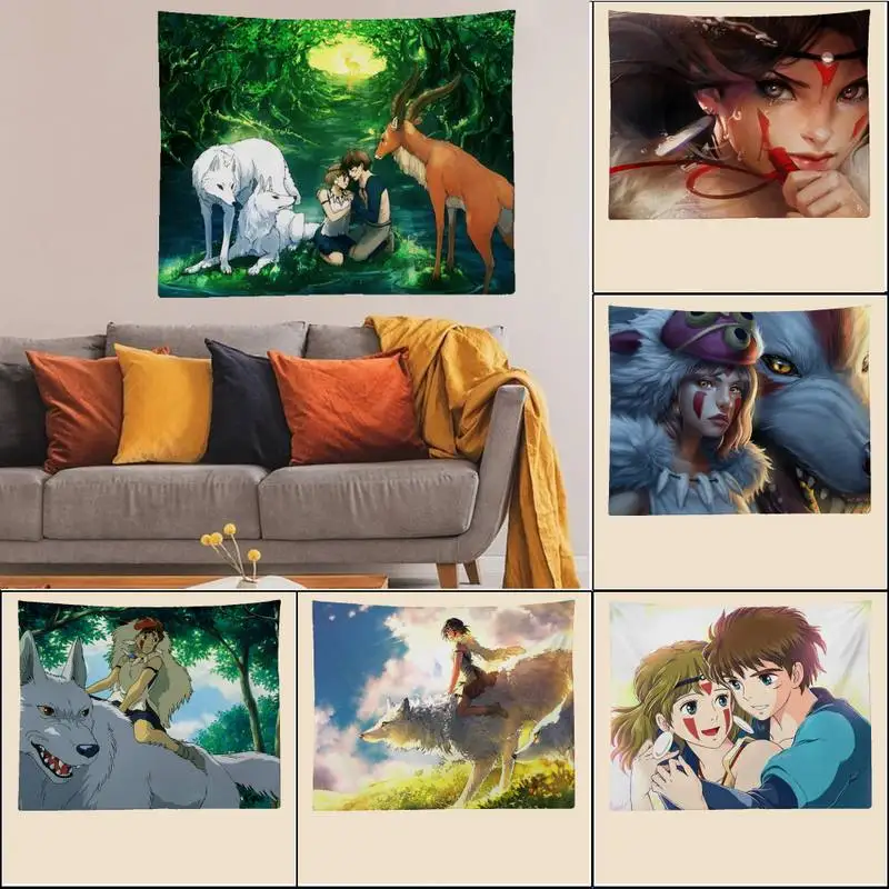 Принцесса Mononoke аниме гобелен Художественная печать дешевые хиппи настенные богемные гобелены
Принцесса Mononoke аниме гобелен Художественная печать дешевые хиппи настенные богемные гобелены