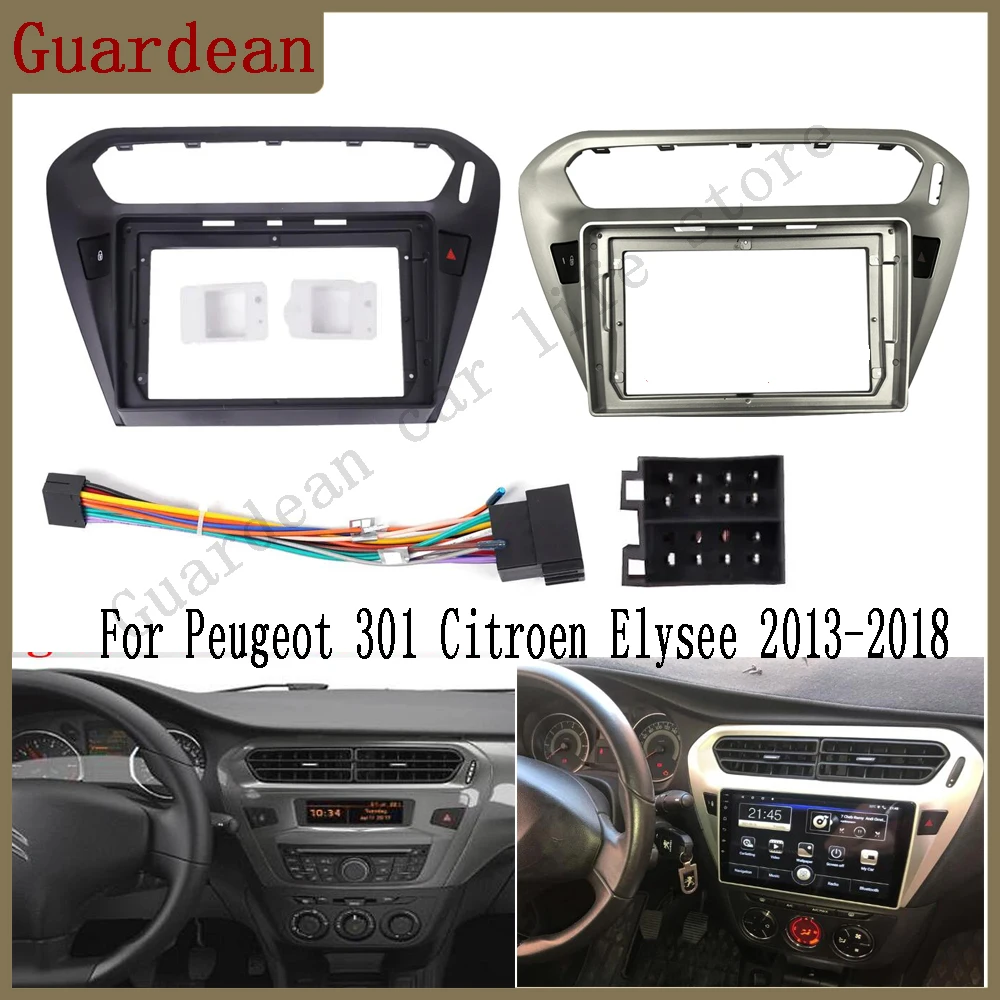 9Inch Car Radio Fascia For Peugeot 301 Citroen Elysee Radio 2013-2018 2 Din DVD Player Navigation Stereo Frame Panel Trim kit
9Inch Car Radio Fascia For Peugeot 301 Citroen Elysee Radio 2013-2018 2 Din DVD Player Navigation Stereo Frame Panel Trim kit