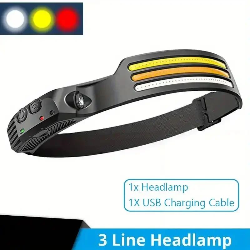 Налобный фонарь COB 230°, USB зарядка
Налобный фонарь COB 230°, USB зарядка