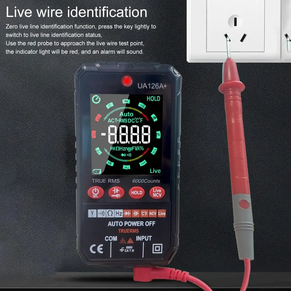 Digital Multimeter Voltage Tester True RMS Capacitor 6000 Counts Transistor Meter AC DC Hz Ohm Tester NCV Universal Multimetro
Digital Multimeter Voltage Tester True RMS Capacitor 6000 Counts Transistor Meter AC DC Hz Ohm Tester NCV Universal Multimetro